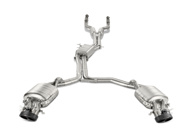 Akrapovic - Akrapovic S-AU/TI/4H Akrapovic 14-17 Audi RS7 Sportback (C7) Evolution Line Cat Back (Titanium) w/ Carbon Tips - Fits 2014-2018 Audi RS7
