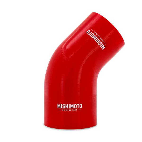 Mishimoto - Mishimoto MMCP-R45-3540RD Mishimoto Silicone Reducer Coupler 45 Degree 3.5in to 4in - Red
