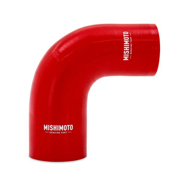 Mishimoto - Mishimoto MMCP-R90-20225RD Mishimoto Silicone Reducer Coupler 90 Degree 2in to 2.25in - Red