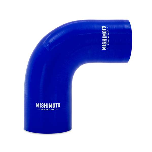 Mishimoto - Mishimoto MMCP-R90-27530BL Mishimoto Silicone Reducer Coupler 90 Degree 2.75in to 3in - Blue