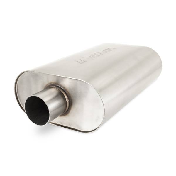 Mishimoto - Mishimoto MMEXH-MF-25CCBR Mishimoto Universal Muffler with 2.5in Center Inlet/Outlet - Brushed
