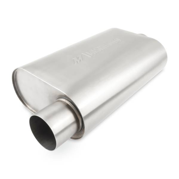 Mishimoto - Mishimoto MMEXH-MF-3COBR Mishimoto Universal Muffler with 3.0in Offset Inlet/Outlet - Brushed