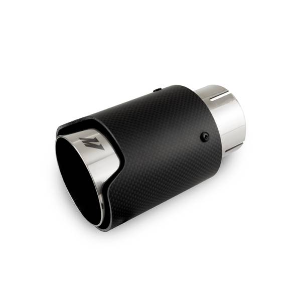 Mishimoto - Mishimoto MMEXH-TIP-CF25P Mishimoto Carbon Fiber Muffler Tip 2.5in Inlet 3.5in Outlet Polished