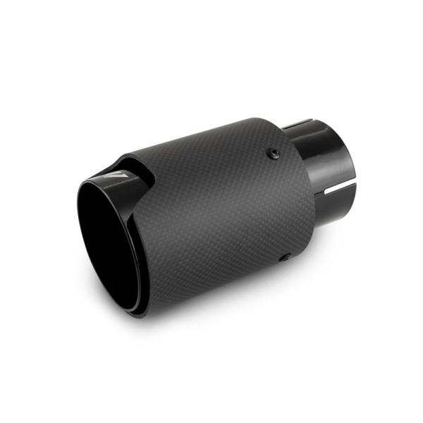 Mishimoto - Mishimoto MMEXH-TIP-CFM25BK Mishimoto Carbon Fiber Muffler Tip 2.5in Inlet 3.5in Outlet M Black