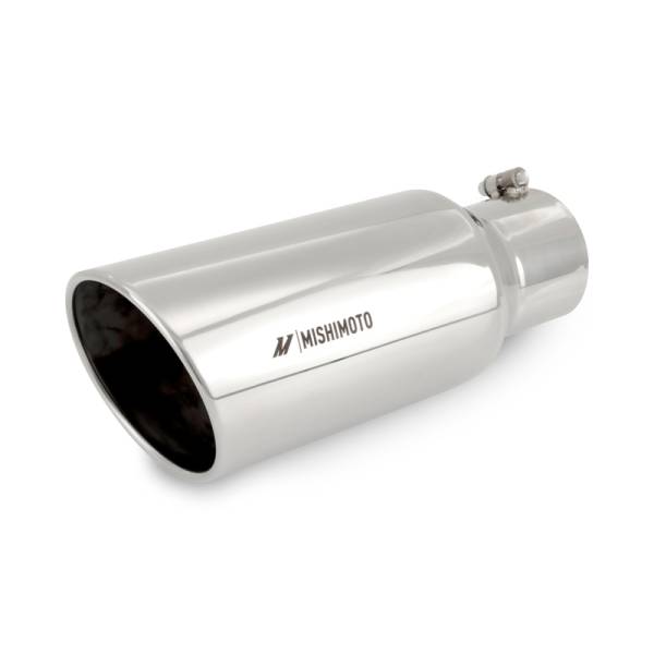 Mishimoto - Mishimoto MMEXH-TIP-DSL46 Mishimoto Universal Steel Muffler Tip 4in Inlet 6in Outlet Polished