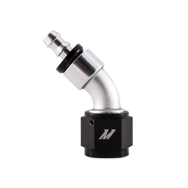Mishimoto - Mishimoto MMFT-10AN-45 Mishimoto Push-On Swivel End Hose Fitting, 45 Degrees -10AN
