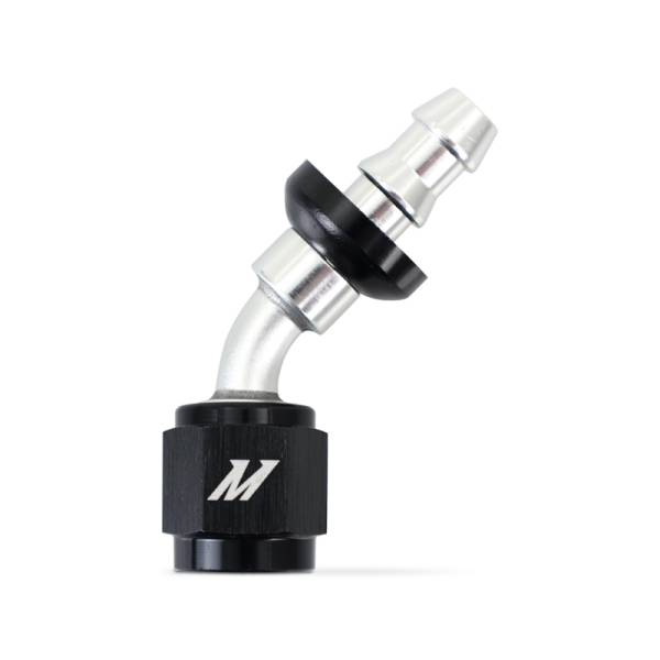 Mishimoto - Mishimoto MMFT-PL-445 Mishimoto 45 Degree Push Lock Fitting - 4AN