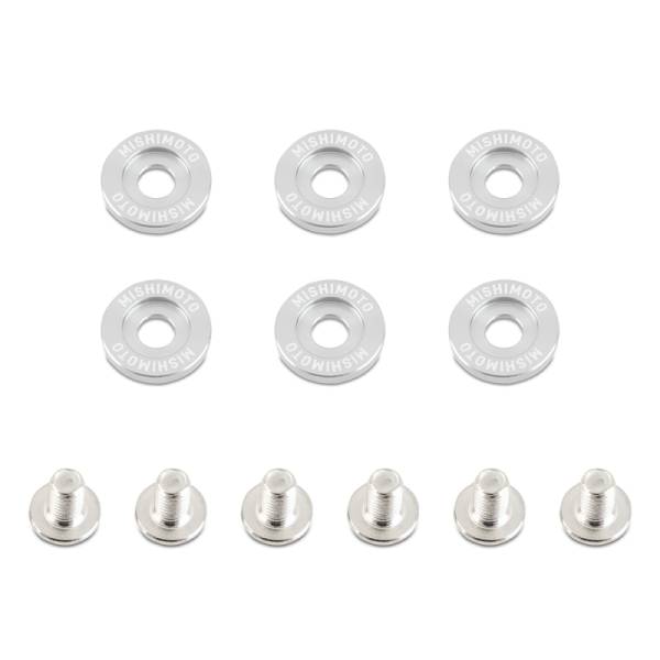 Mishimoto - Mishimoto MMFW-SM-6SL Mishimoto Small Fender Washer Kit (6pcs) - Silver