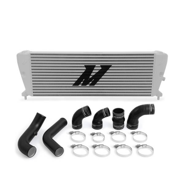Mishimoto - Mishimoto MMINT-RGR-11KSLBK Mishimoto Ford Ranger 3.2L Diesel Intercooler Kit 2011+ Silver w/ Wrinkle Black Pipes