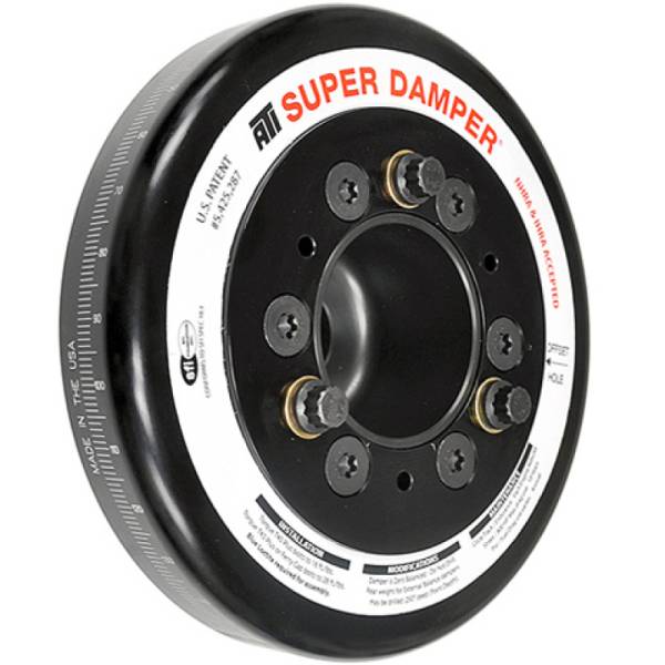 ATI - ATI ATI918465 ATI Damper - 7.074in - Alum - Honda F20/F22 - Race - 6 Grv Rear Aluminum Pulley - 10 Percent UD