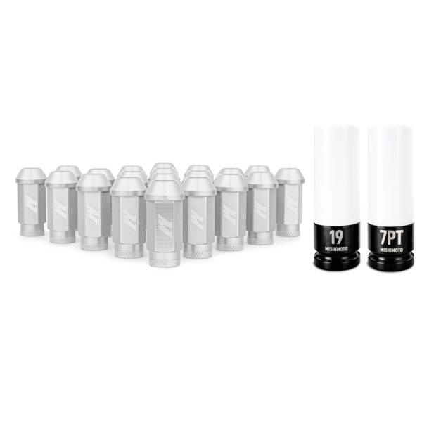 Mishimoto - Mishimoto MMLG-1220-23LSL Mishimoto Aluminum Locking Lug Nuts 1/2 X 20 23pc Set Silver