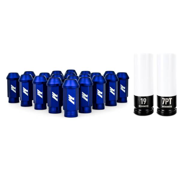 Mishimoto - Mishimoto MMLG-125-20LBL Mishimoto Aluminum Locking Lug Nuts M12x1.25 20pc Set Blue