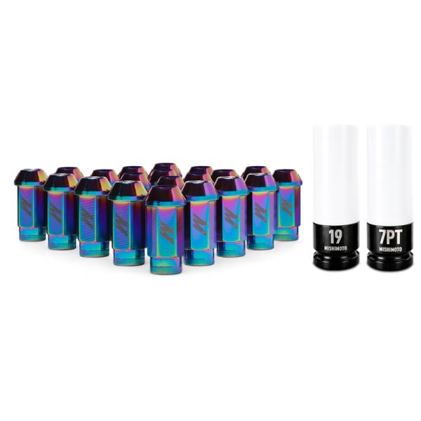 Mishimoto - Mishimoto MMLG-125-20LNC Mishimoto Aluminum Locking Lug Nuts M12x1.25 20pc Set Neo Chrome