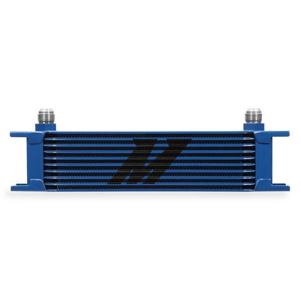 Mishimoto - Mishimoto MMOC-10BL Mishimoto Universal 10 Row Oil Cooler - Blue