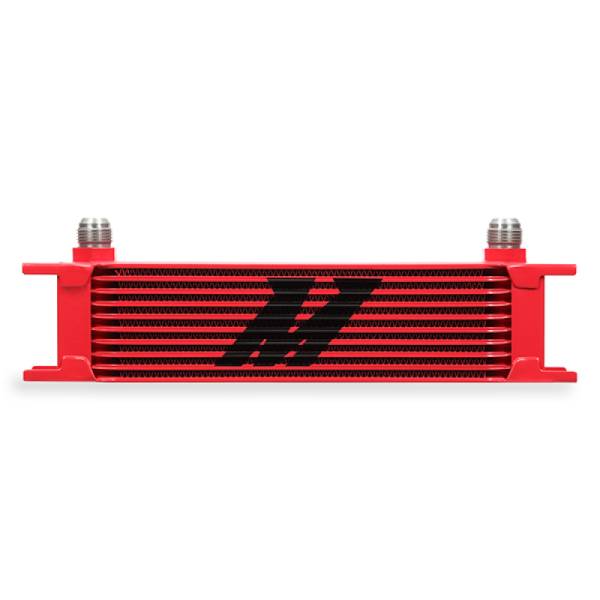 Mishimoto - Mishimoto MMOC-10RD Mishimoto Universal 10 Row Oil Cooler - Red