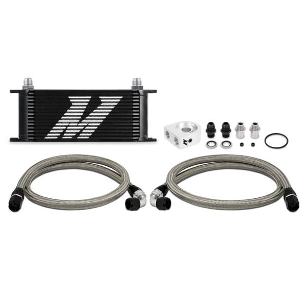 Mishimoto - Mishimoto MMOC-U16BK Mishimoto Universal Oil Cooler Kit 16-Row Black