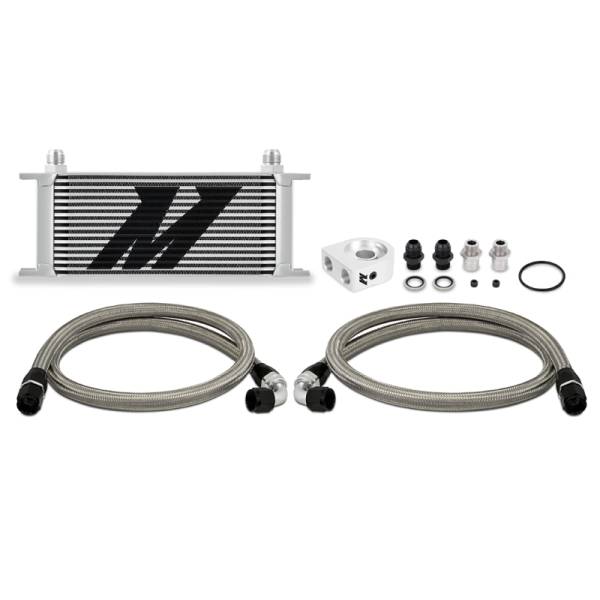 Mishimoto - Mishimoto MMOC-U16SL Mishimoto Universal Oil Cooler Kit 16-Row Silver