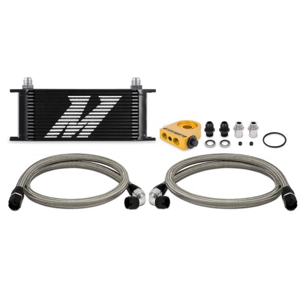 Mishimoto - Mishimoto MMOC-U16TBK Mishimoto Universal Thermostatic Oil Cooler Kit 16-Row Black
