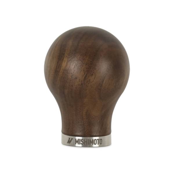 Mishimoto - Mishimoto MMSK-WD-RWN Mishimoto Round Steel Core Wood Shift Knob - Walnut