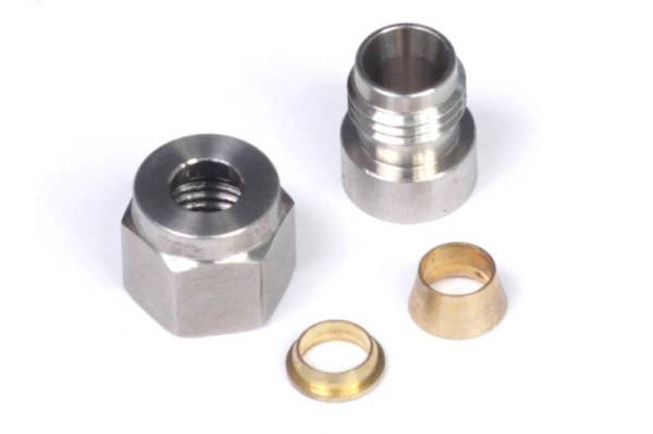 Haltech - Haltech HT-010812 Haltech 1/4in Stainless Steel Weld-On Kit w/Nut & Ferrule