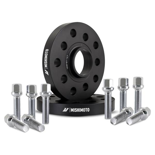 Mishimoto - Mishimoto MMWS-009-150BK Mishimoto Wheel Spacers - 5x112 - 57.1 - 15 - M14 - Black - Fits select 1995-2022 Volkswagen, Audi applications