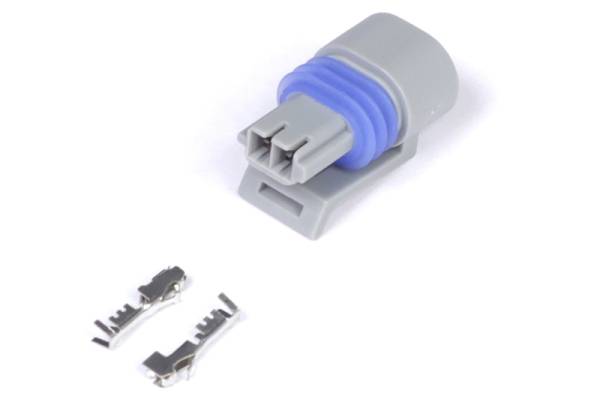 Haltech - Haltech HT-030410 Haltech Delphi 2 Pin GM Style Air Temp Connector Grey Plug & Pins