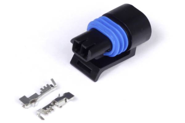 Haltech - Haltech HT-030411 Haltech Delphi 2 Pin GM Style Coolant Temp Connector Black Plug & Pins