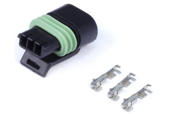 Haltech - Haltech HT-030414 Haltech Delphi 3 Pin Single Row Flat Coil Connector Plug & Pins