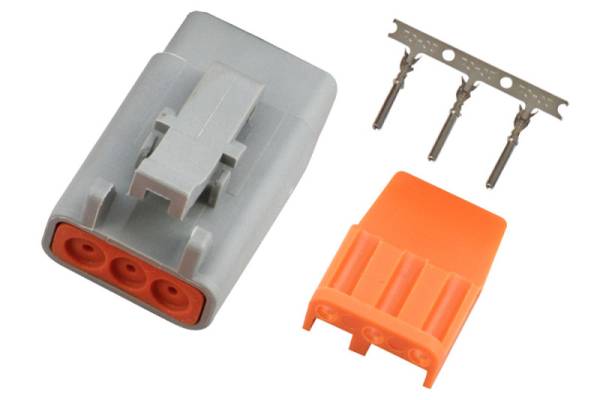 Haltech - Haltech HT-031001 Haltech Male Deutsch DTM-3 Connector 7.5 Amp Plug & Pins