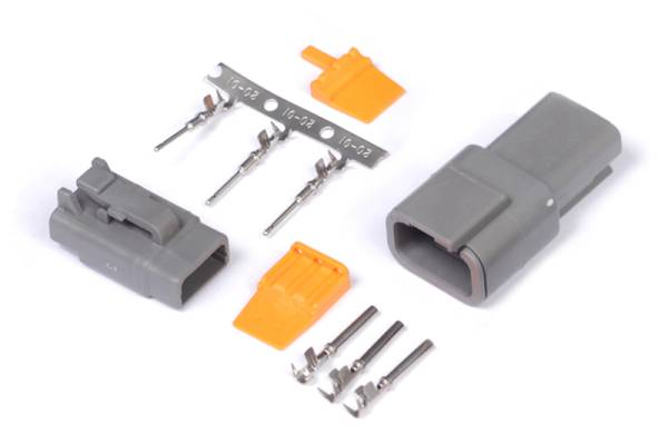 Haltech - Haltech HT-031013 Haltech Matching Set of Deutsch DTM-3 Connectors 7.5 Amp Plug & Pins