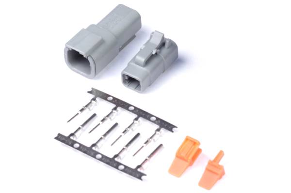 Haltech - Haltech HT-031014 Haltech Matching Set of Deutsch DTM-4 Connectors 7.5 Amp Plug & Pins