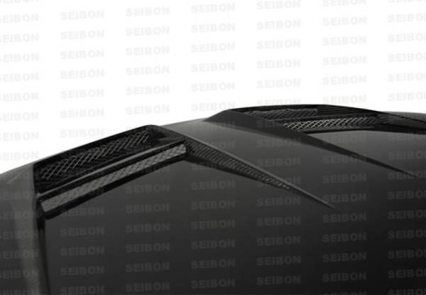 Seibon - Seibon Carbon HD1011VWGTIB-DV Seibon 10-11 VW Golf GTI 5K/MK6 DV Carbon Fiber Hood w/ Shaved Emblem
