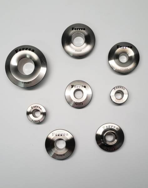 Ferrea - Ferrea E11007 Ferrea Double Spring Pro CNC Super 7 Deg Titanium Retainer - Set of 16