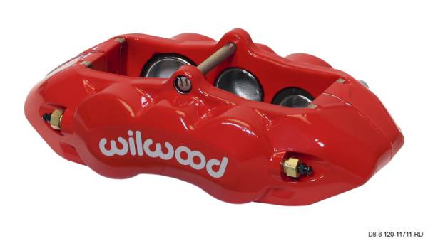 Wilwood - Wilwood 120-11711-RD Wilwood Caliper-D8-6 R/H Front Red 1.88/1.38/1.25in Pistons 1.25in Disc