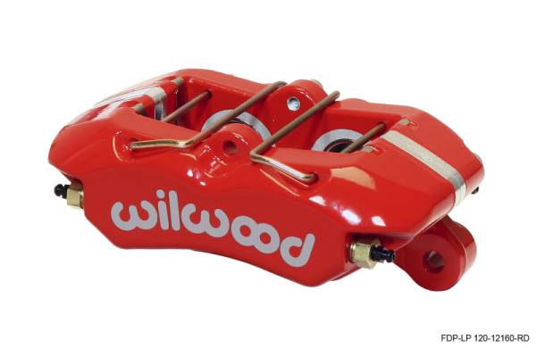Wilwood - Wilwood 120-12160-RD Wilwood Caliper-Dynapro Low-Profile 5.25in Mount - Red 1.12in Pistons .81in Disc