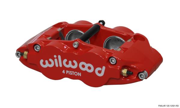 Wilwood - Wilwood 120-12501-RD Wilwood Caliper-Narrow Superlite 4R - Red 1.75/1.75in Pistons 1.25in Disc