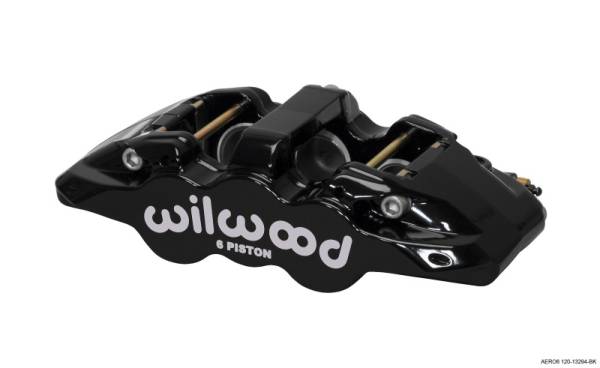 Wilwood - Wilwood 120-13294-BK Wilwood Caliper-Aero6-L/H - Black 1.75/1.38/1.38in Pistons 1.25in Disc