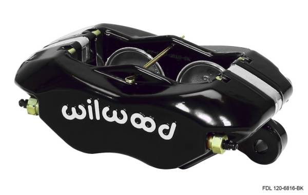 Wilwood - Wilwood 120-6816-BK Wilwood Caliper-Forged Dynalite-Red 1.75in Pistons .81in Disc