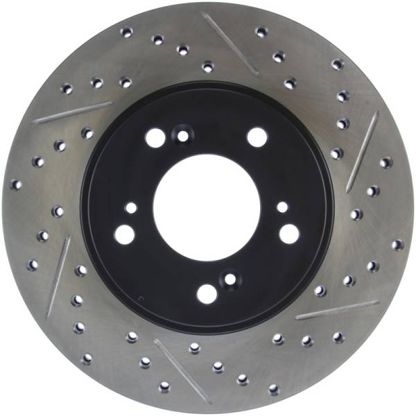 Stoptech - Stoptech 127.40026L StopTech 97-01 Acura Integra Type R / 97-01 Honda CR-V Slotted & Drilled Left Front Rotor