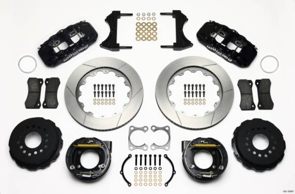 Wilwood - Wilwood 140-10947 Wilwood AERO4 Rear P-Brake Kit 14.00in Big Ford Old Style 2.36in Offset