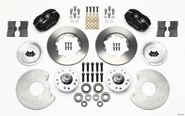 Wilwood - Wilwood 140-11014 Wilwood Forged Dynalite Front Kit 11.00in 37-48 Ford Psgr. 360 Plate Mount