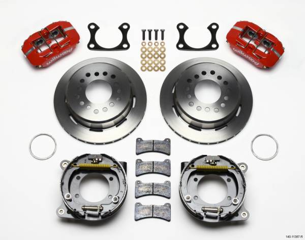 Wilwood - Wilwood 140-11387-R Wilwood Dynapro Low-Profile 11.00in P-Brake Kit - Red Big Ford 2.36in Offset