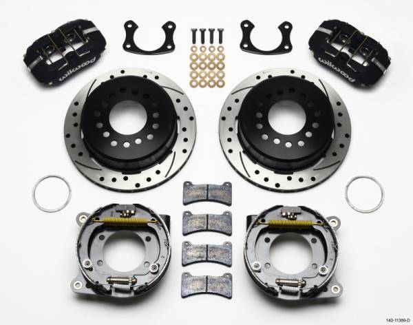 Wilwood - Wilwood 140-11389-D Wilwood Dynapro Low-Profile 11.00in P-Brake Kit Drilled New Big Ford 2.50in Offset