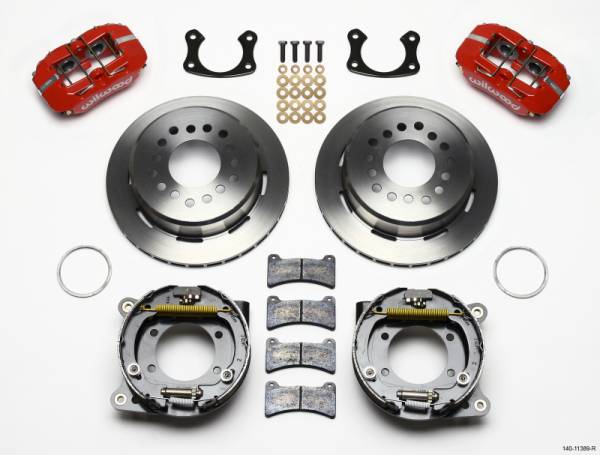 Wilwood - Wilwood 140-11389-R Wilwood Dynapro Low-Profile 11.00in P-Brake Kit - Red New Big Ford 2.50in Offset