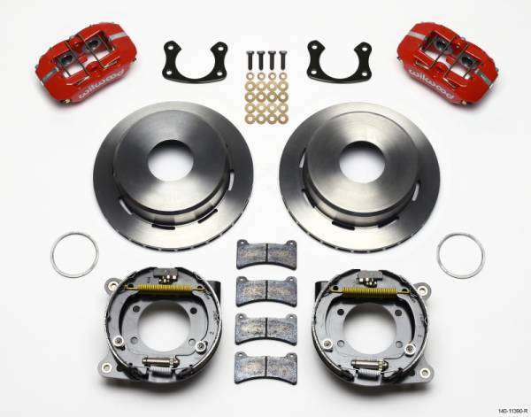 Wilwood - Wilwood 140-11390-R Wilwood Dynapro Low-Profile 11.00in P-Brake Kit - Red New Big Ford 2.50in Offset
