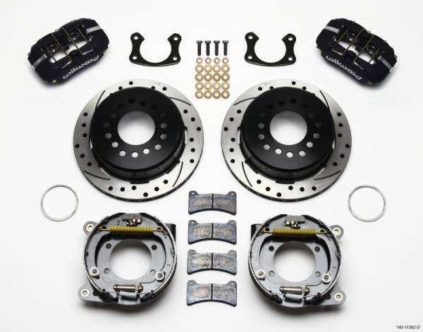 Wilwood - Wilwood 140-11392-D Wilwood Dynapro Low-Profile 11.00in P-Brake Kit Drilled New Big Ford 2.50in Off Staggered Mount