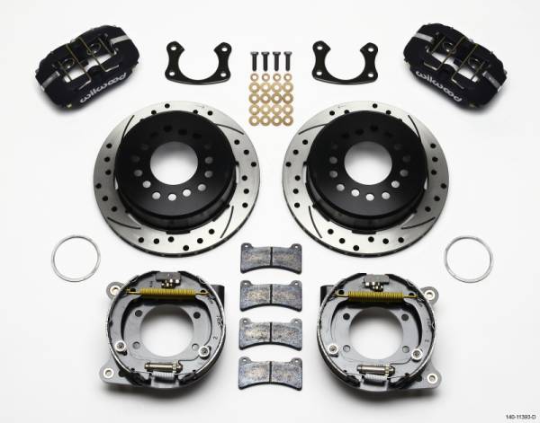 Wilwood - Wilwood 140-11393-D Wilwood Dynapro Low-Profile 11.00in P-Brake Kit Drilled Small Ford 2.66in Offset