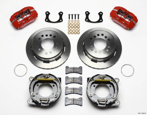 Wilwood - Wilwood 140-11393-R Wilwood Dynapro Low-Profile 11.00in P-Brake Kit - Red Small Ford 2.66in Offset
