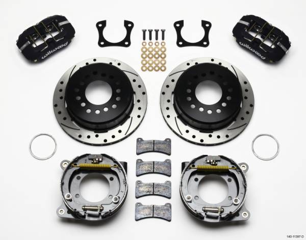 Wilwood - Wilwood 140-11397-D Wilwood Dynapro Low-Profile 11.00in P-Brake Kit Drilled 58-64 Olds/Pontiac Ends 2.81in Offset