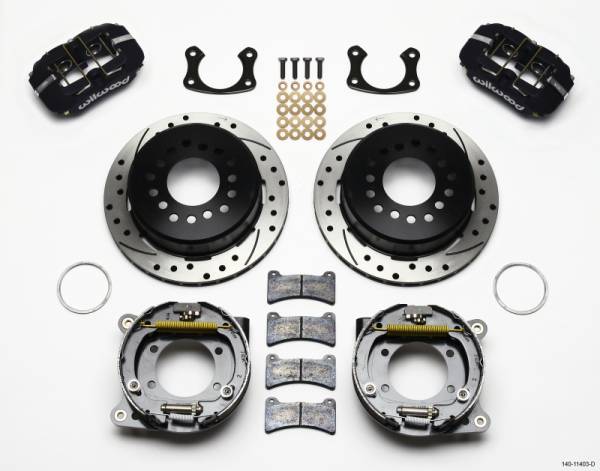 Wilwood - Wilwood 140-11403-D Wilwood Dynapro Low-Profile 11.00in P-Brake Kit Drilled Small Ford 2.50in Offset